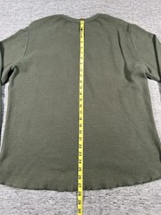 Marine Layer Waffle Thermal Shirt Mens Medium Large Green Long Sleeve Crewneck