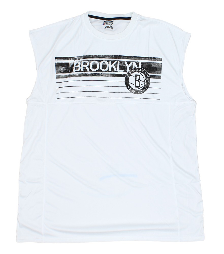 NBA Big Men’s Brooklyn Nets Muscle Tee Shirt, White