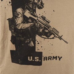 United States Army T Shirt Mens Size Medium Beige 1% US Military Recon Wear