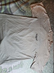 The North Face Men’s Beige Graphic Logo Recycled Knit Crew Neck T-Shirt S