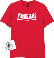 Working Class Logo T-Shirt – Customise The Town Name, Retro, Punk, Various Cols