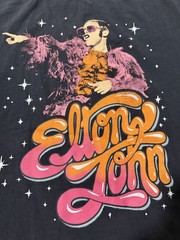 Elton John Graphic Band T Shirt Black 2022 Tour Music Tee Size M Cotton