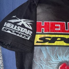Hellstar Bigger Than Satan Black Cotton Graphic Print Crew Neck Men’s T-Shirt M