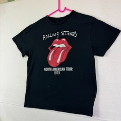 The Rolling Stones T Shirt Mens XL Black Short Sleeve Lips Rock And Roll Band
