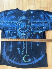 Vintage 2001 Liquid Blue Great Wolf Lodge Wolf All Over Print T-Shirt Size L
