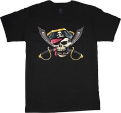 Pirate Skull T-shirt Jolly Roger Flag Clothing Apparel Accessories Men