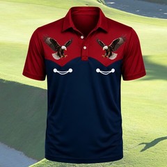 USA 250 Years of America Golf Polo Men Eagle 1776-2026 American Flag (S-5XL)