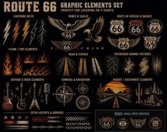 OFFICIAL Route 66 Centennial Tour Graphic T-Shirt Black L Unisex