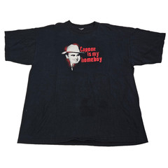 Al Capone Shirt Mens Large Black Short Sleeve Homeboy Gangster Mafia Funny