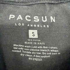 Pacsun Los Angeles T-shirt Men S Black Graphic Peint Logo 100% Cotton.#47463