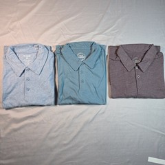 True Classic Polo Med (3 pack) Light Heathered Blue, Turquoise, Heathered Purple