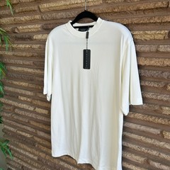 Toscano Men’s Tee White Ribbed Knit Crew Neck Pullover Shirt Size Medium NWT