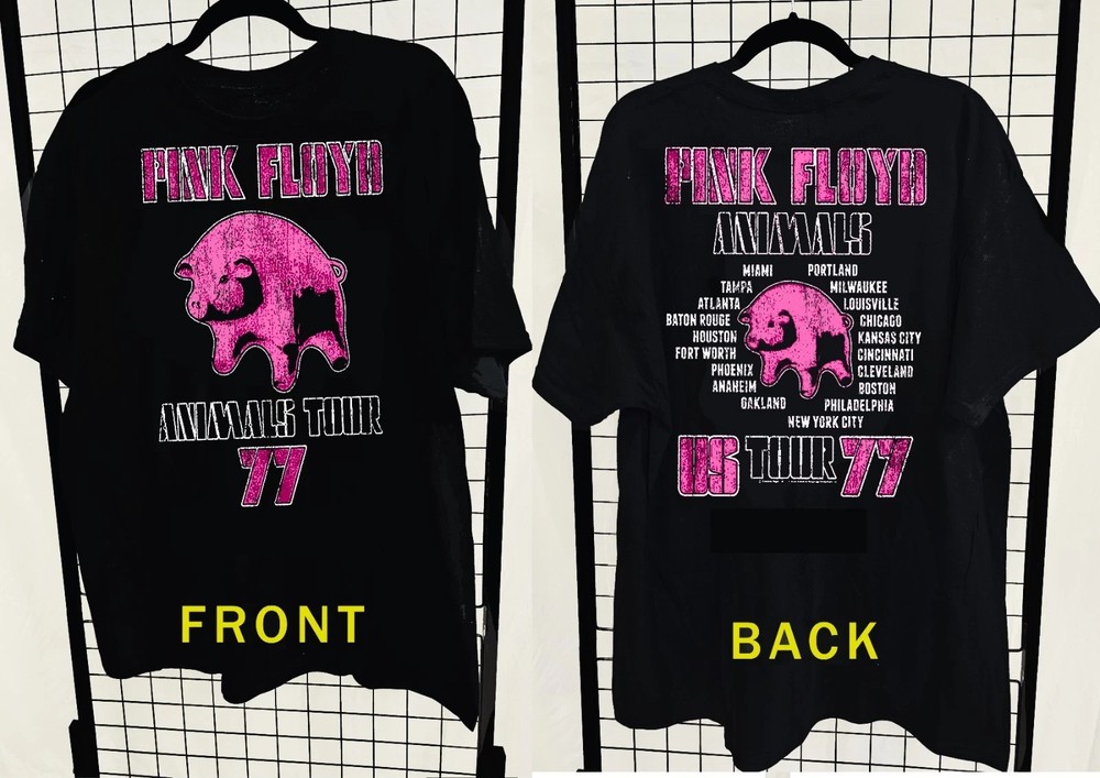 Pink Floyd 1977 Animals Tour 2X Sided Concert T -Shirt