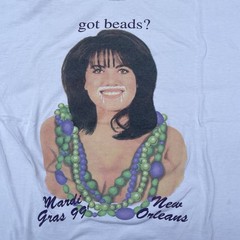 Vtg 90s Monica Lewinsky Mardi Gras T-Shirt Sz XL Political Comedy Fashion Victim