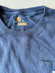 Carhartt Pocket T-Shirt Mens XL Blue Crew Neck Short Sleeve Original Fit
