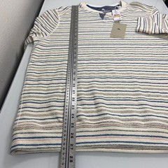 Tommy Bahama Mens Small Horizon Beach Stripe Abaco Shirt Coconut NEW Henley