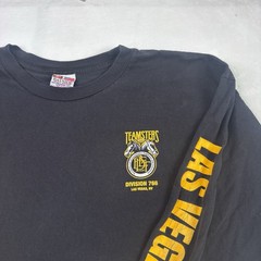 VTG Bayside Teamsters Las Vegas Division 766 Black LS Graphic Shirt Engineers 2X