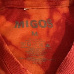 The Migos T Shirt Adult Medium Red Bleach Acid Wash Rap Hip Hop Music Quavo
