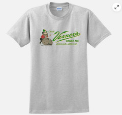 Vernors T-shirt. Detroit Ginger Ale Gray, White.Sardines 100% cotton, Tshirt Men