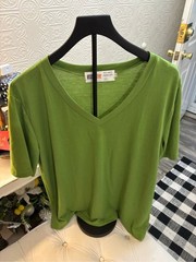 Anvil Green V-Neck Short Sleeve Tee