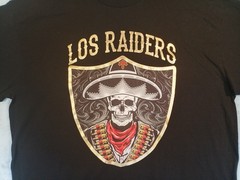 Pro Athletic Mens Black Short Sleeve Graphic T-Shirt Los Raiders Skeleton SZ 2XL