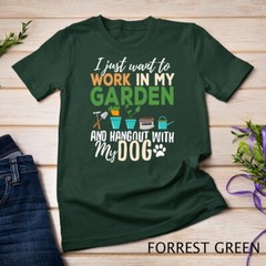 Gardening T-Shirt Dog Lover Gardener Garden Pet Gift Plants Unisex T-shirt