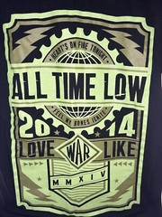All Time Low Men’s 2014 Love Like War Tour Tee in Black/Green Size S