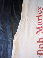 Bob Marley Vintage T Shirt Size XL Wake Up And Live Cut Off Sleeveless Spots
