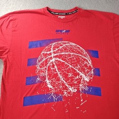 Upward T-Shirt Mens AXL Red Sports Basketball Cotton Outdoor Casual