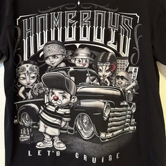 Homeboys Lets Cruise Lowrider Bomb Shirt Large Cholo Chola Paisley BG48