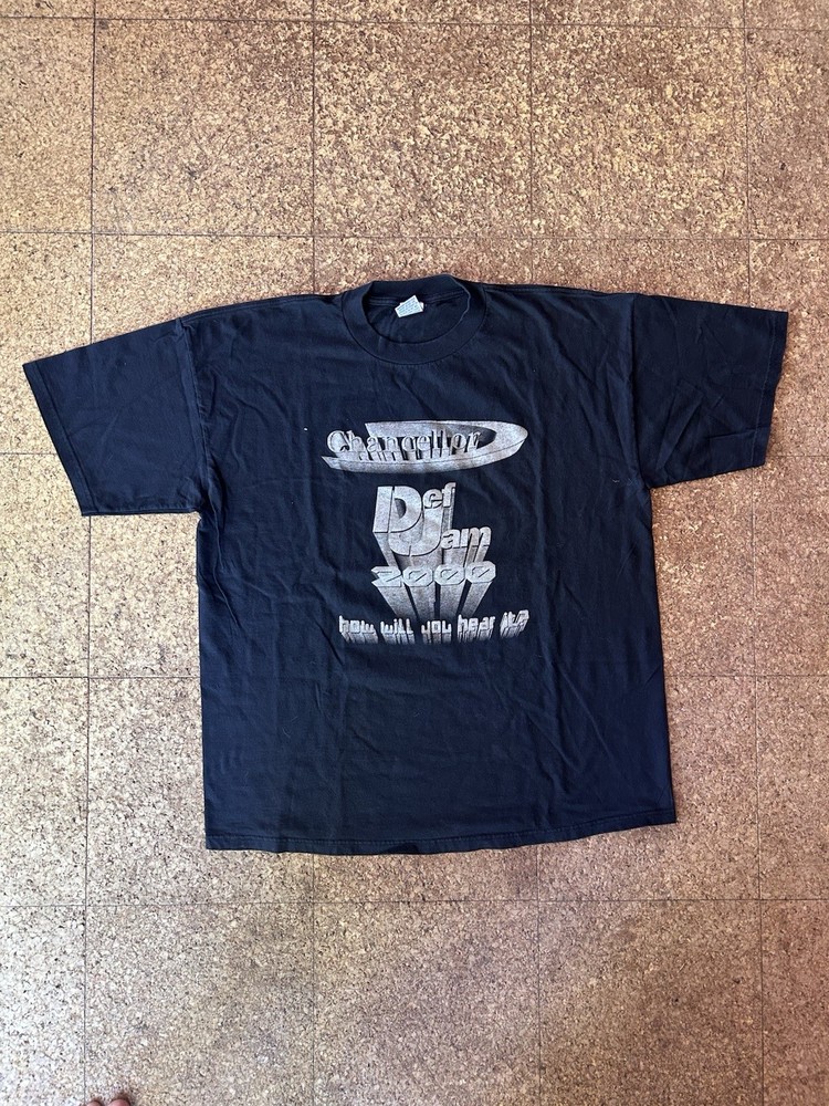 Vintage Def Jam Records Chancellor Radio Station Promo Black 2000 Shirt Xxl