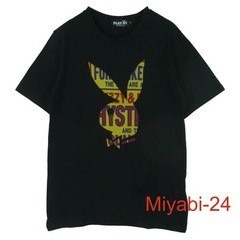 Hysteric Glamour Playboy Rabbit Head T-Shirt S Black Short Sleeve Used