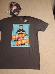 NWT LOT of UFC T Shirt & Hat Strapback Hasbulla VS Everybody Men L 100% Cotton