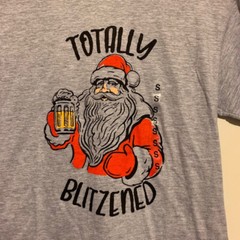 SANTA CLAUS TOTALLY BLITZENED SIZE SMALL T-SHIRT NWT