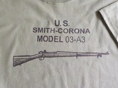 Smith Corona 1903A3 T Shirt Olive Drab Silk Screen $19.99 and up FREE SHIP