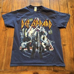 Def Leppard Shirt Mens Large Blue Gildan Tour 2015 Rock Concert Tee T-Shirt