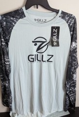 Gillz Men’s LS UV Tournament Series “High Rise Gray” L/S Shirt Size Large NWT