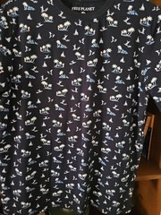 Free Planet Short Sleeve T-shirt SURFER HULA ISLAND Tropical 95% COTTON: MEN M