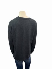 Faherty Men’s Size XL Long-Sleeve Cloud Henley Charcoal Heather Tee Cotton Modal