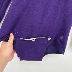VTG 20s 30s Purple O’Shea Knitting Mills Wool Button Crotch Football Jersey 42