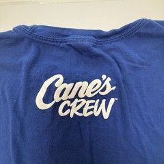 Raising Cane’s Crew Employee T-Shirt Blue XL District 100% Cotton EUC