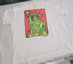 Keith Haring Liberty T Shirt Official License Mens 2 XL White