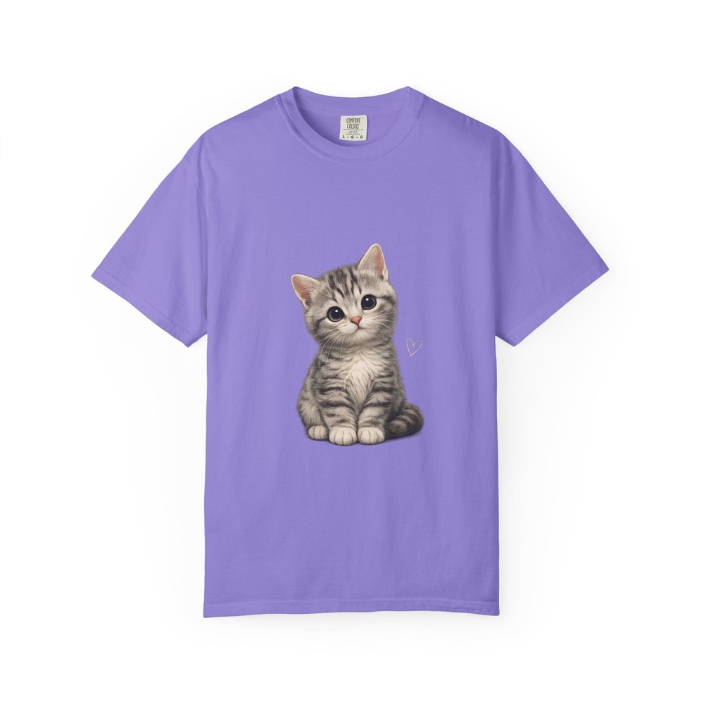 Smiling Tabby Kitten T-Shirt | Cute Cat Illustration