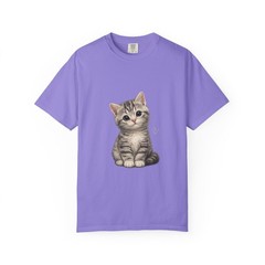 Smiling Tabby Kitten T-Shirt | Cute Cat Illustration