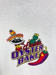Hanes San Antonio Fiesta Clambake T-Shirt Mens L White Cotton 2003 Vintage