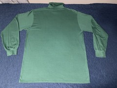 Vintage Hanes Activewear Green Turtleneck Shirt USA Made XL 100% Cotton