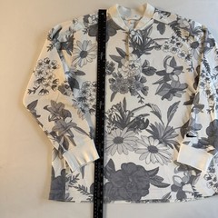 Nike Pique Knit Henley Men MED Thick Floral Blade Collar Preppy Golf Shirt