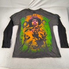 Stone Free Long Sleeve Band Crew Neck T Shirt Mens Size Extra Large XL Gray