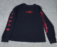 Nike Air Jordan T Shirt Mens Medium Black Air Flight Jumpman Retro Long Sleeve