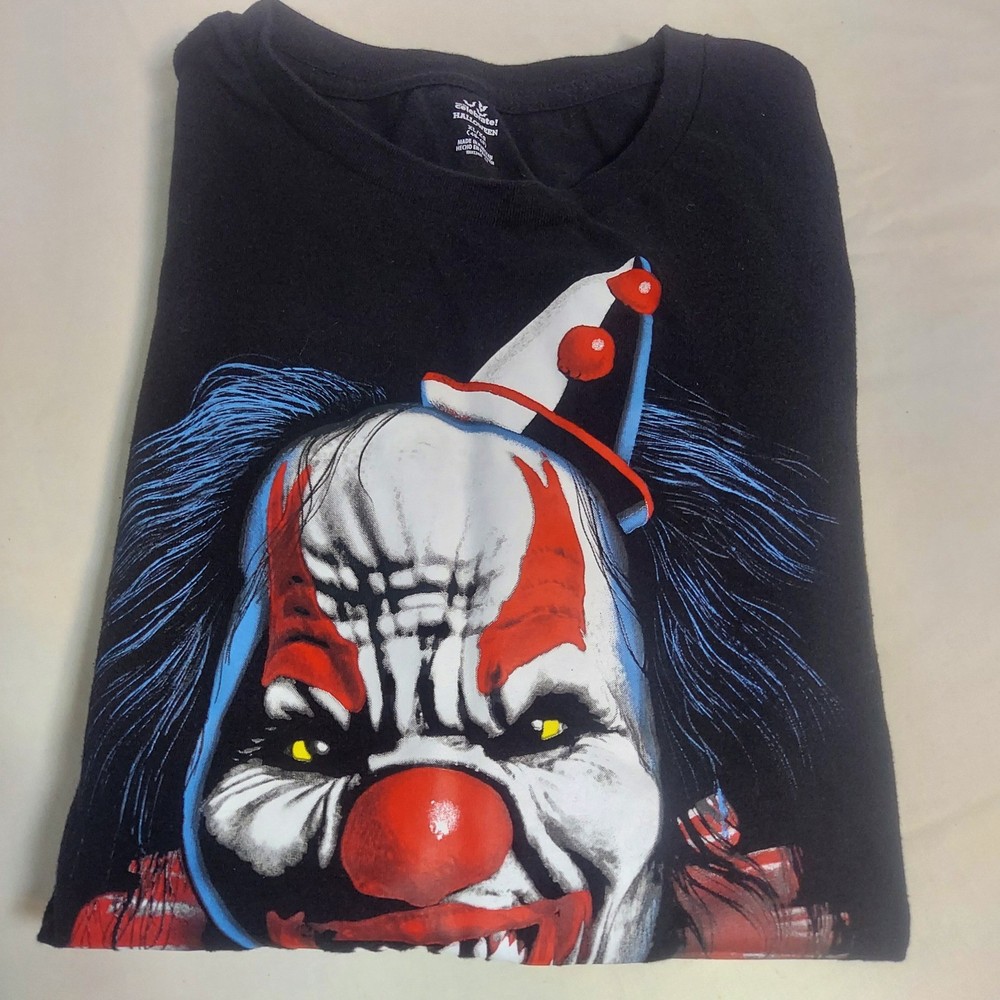 Way To Celebrate Halloween Clown Graphic T-Shirt XL/XG Scary